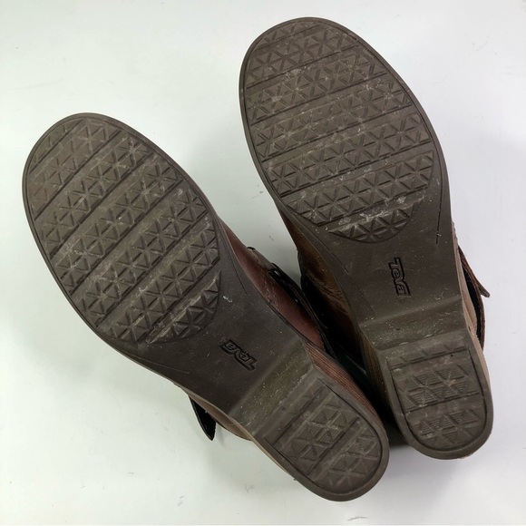 Teva Foxy mules clogs slingback brown leather 8.5 - Picture 9 of 12